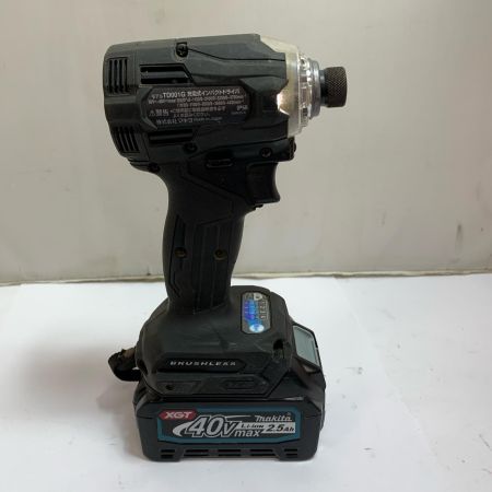  MAKITA マキタ 40v 充電式インパクトドライバ　充電器・充電池1個(充電回数10回）・ケース付 TD001G ブラック