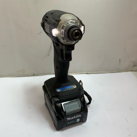  MAKITA マキタ 40v 充電式インパクトドライバ　充電器・充電池1個(充電回数10回）・ケース付 TD001G ブラック