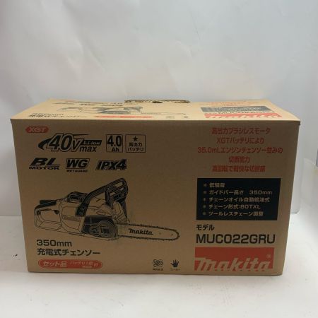 MAKITA マキタ チェーンソー 未使用品(S) 充電器・充電池1個・ケース付 コードレス式 350mm 40v  MUC022GRU