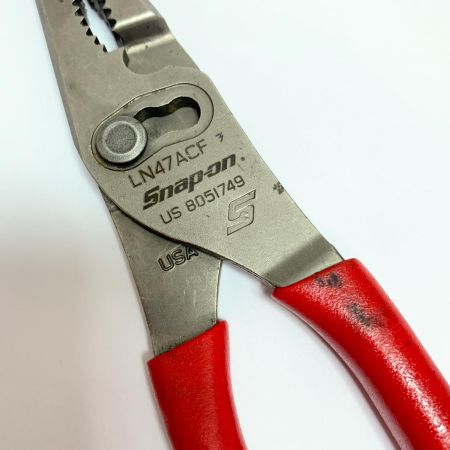  Snap-on スナップオン ロングノーズスリップジョイントプライヤー LN47ACF レッド