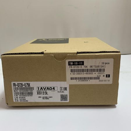  MITSUBISHI ミツビシ インバータ　2020年製　未使用品 FR-D720-0.75K