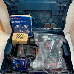 ♭♭ BOSCH ボッシュ コードレスインパクトレンチ　充電器・充電池2個・ケース付　未使用品 GDS18V-1050HC ネイビー Sランク