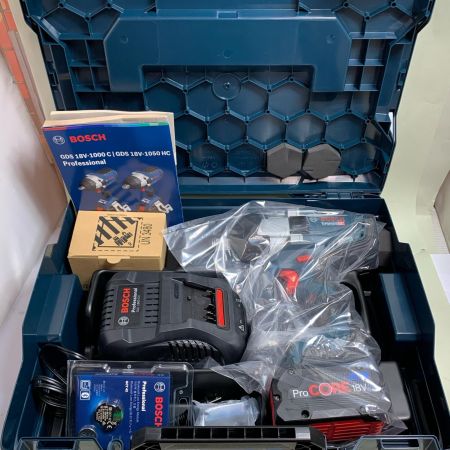  BOSCH ボッシュ インパクトレンチ 未使用品(S) 充電器・充電池2個・ケース付 GDS18V-1050HC ネイビー