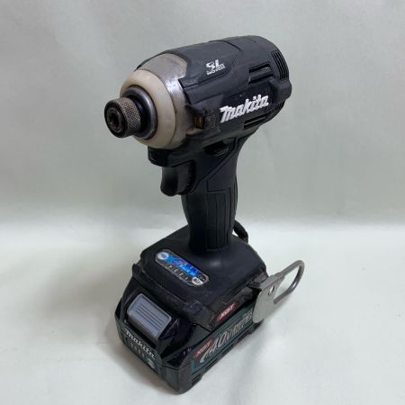  MAKITA マキタ 40V 充電式インパクトドライバ　充電器・充電池2個(充電回数11回、9回）・ケース付 TD001GRDX ブラック