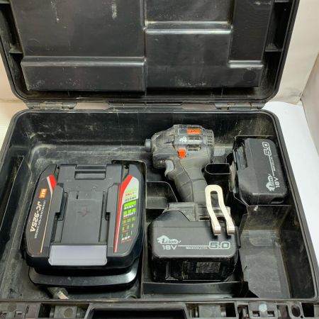 MAX マックス 充電式インパクトドライバ　充電器・充電池2個・ケース付 18v 5.0Ah PJ-ID153K-B2C/1850A ブラック