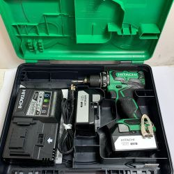 ♭♭ HITACHI 日立 13mm コードレスドライバドリル　18v 充電器・充電池2個・ケース付  DS18DBSL グリーン Aランク