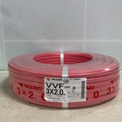 ♭♭ YAZAKI 電材 VVFケーブル 2025/06製造 3×2.0 100ｍ Sランク
