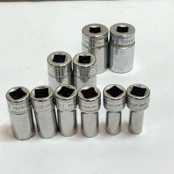 ♭♭ Snap-on スナップオン セミディープソケット 10個まとめ FSMS8.9.10.11.12.13.15.16.18.19 Cランク