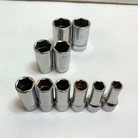  Snap-on スナップオン セミディープソケット 10個まとめ FSMS8.9.10.11.12.13.15.16.18.19