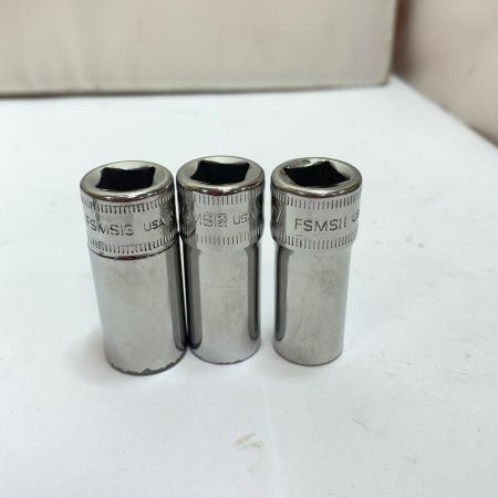  Snap-on スナップオン セミディープソケット 10個まとめ FSMS8.9.10.11.12.13.15.16.18.19