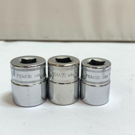  Snap-on スナップオン ソケットセット　16個まとめ FSM211/201/191/181/171/161/151/141/131/121/111/101/91/81/71/61