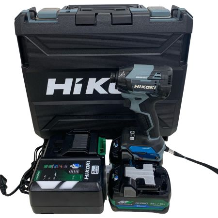  HiKOKI ハイコーキ 36ｖ　コードレスインパクトドライバ　充電器・充電池2個・ケース付 WH36DD アイスグレー