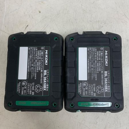  HiKOKI ハイコーキ 36ｖ　コードレスインパクトドライバ　充電器・充電池2個・ケース付 WH36DD アイスグレー