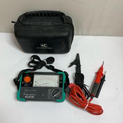 ♭♭ KYORITSU 絶縁抵抗計　ケース付 ケースチャック持ち手破損 2018年製 KEW3432 グリーン Bランク