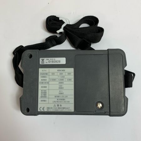  KYORITSU 絶縁抵抗計　ケース付 ケースチャック持ち手破損 2018年製 KEW3432 グリーン