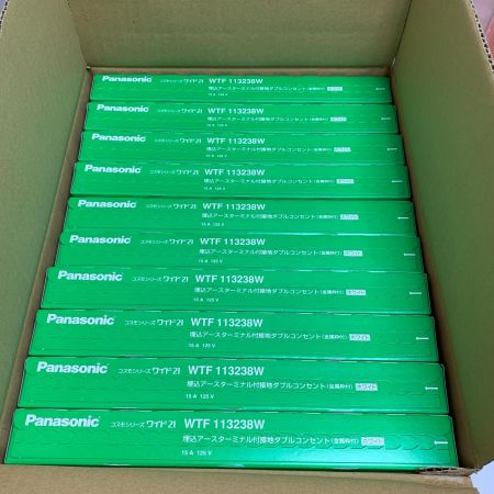  Panasonic パナソニック  埋め込みアースターミナル付き接地ダブルコンセント　10セット WXRSK 1014