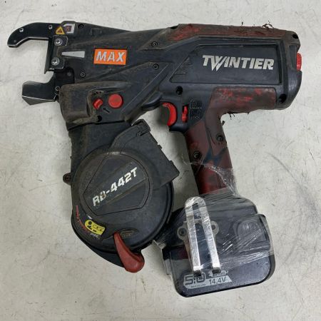  MAX マックス リバータイヤ　鉄筋結束機　充電器・充電池2個・ケース付 RB-442T B2C/1450A ブラック