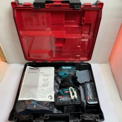 ♭♭ MAKITA マキタ 40ｖ充電式インパクトドライバ　充電器・充電池2個・ケース付 TD002GRDX ブルー Sランク