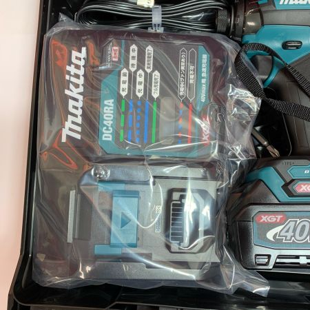  MAKITA マキタ 40ｖ充電式インパクトドライバ　充電器・充電池2個・ケース付 TD002GRDX ブルー