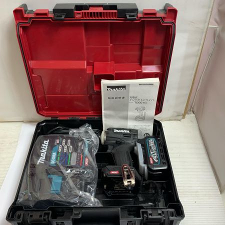  MAKITA マキタ 充電式インパクトドライバ　充電器・充電池1個（充電回数22回）・ケース付 TD001G ブラック