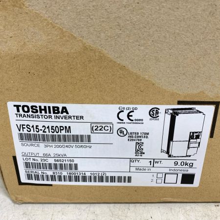  TOSHIBA 東芝 トランシスターインバーター　2023年製 VFS15-2150PM