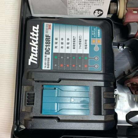  MAKITA マキタ 充電式インパクトドライバ　充電器・充電池1個（充電回数21回）・ケース付 TD172D オーセンティックレッド