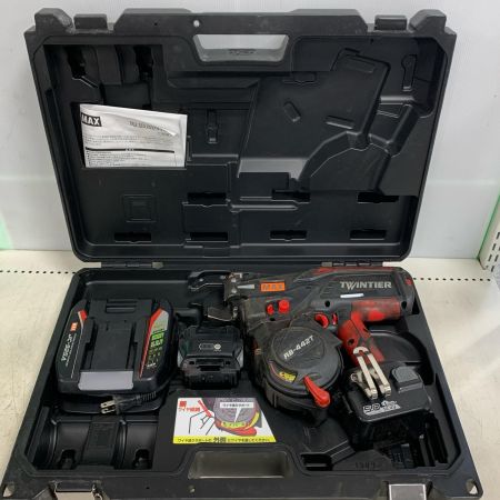  MAX マックス リバータイア ケース、充電器・充電池2個付 14.4v　鉄筋結束機 RB-442T-B2C/1450A ブラック×レッド x レッド