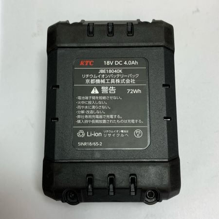  KTC ケーティーシー 18V インパクトレンチ　充電器・充電池1個・ケース付  JTAE473A ブラック