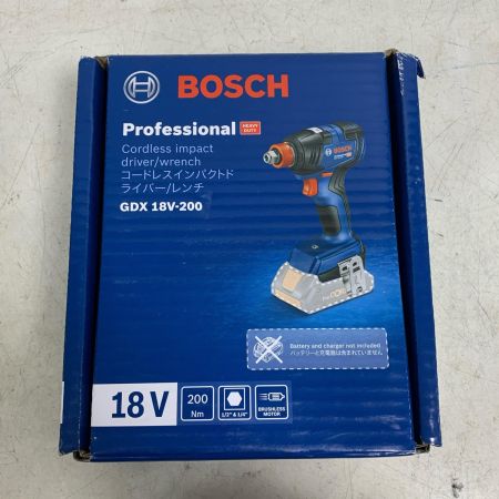  BOSCH ボッシュ コードレスインパクトドライバ/レンチ　本体のみ GDX 18V-200H ブルー