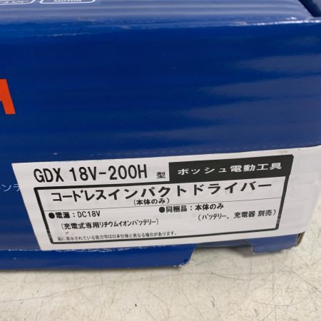  BOSCH ボッシュ コードレスインパクトドライバ/レンチ　本体のみ GDX 18V-200H ブルー