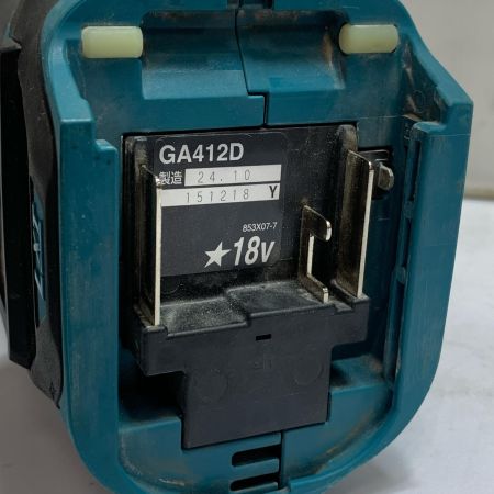  MAKITA マキタ 18V 100mm 充電式ディスクグラインダ　2024.10製 GA412D ブルー