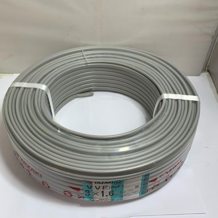  YAZAKI 電材 VVFケーブル 3芯×1.6mm×長さ100m   3×1.6　12kg　赤白黒　2025年6月製造