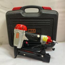 ♭♭ MAX マックス フィニッシュネイラ　ケース付き　常圧 TA-235FN3/LU レッド x シルバー Bランク