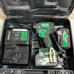 ♭♭ HiKOKI ハイコーキ 18V コードレスインパクトドライバ　充電器・充電池2個・ケース付 WH18DC Cランク