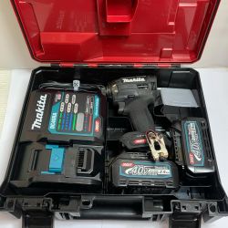 ♭♭ MAKITA マキタ 充電式インパクトドライバ　40V　充電器・充電池2個・ケース付 TD002GRDXB ブラック Aランク