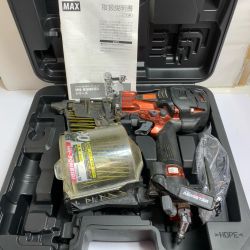 ♭♭ MAX マックス 高圧釘打機　ケース、ゴーグル付 HN-90N6 Bランク