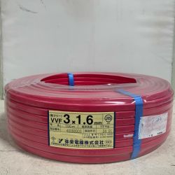 ♭♭ 弥栄電線  電材 VVFケーブル 2024.01 黒、白、赤 3×1.6 100ｍ レッド Sランク