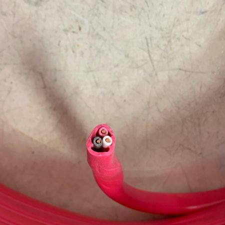  弥栄電線  電材 VVFケーブル 2024.01 黒、白、赤 3×1.6 100ｍ レッド