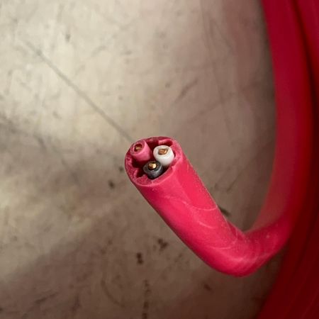  弥栄電線  電材 VVFケーブル   2024.01 黒、白、赤 3×1.6 100ｍ レッド