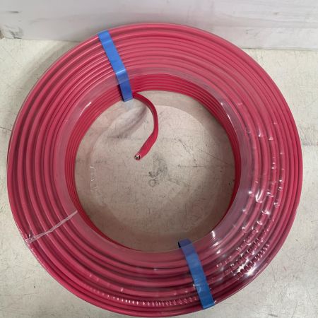  弥栄電線 電材 VVFケーブル 2024.1 黒、白、緑 3×1.6 100ｍ レッド