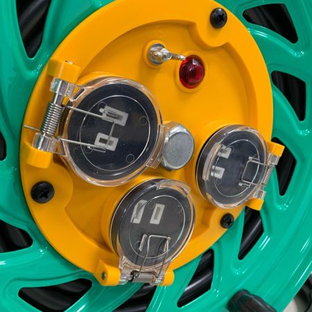  NICHIDO コードリール　単相100V　屋外型　防雨・防塵型 FW-E53 グリーン