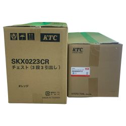 ♭♭ KTC ケーティーシー 工具セット(60点&チェスト、3段3引き出し） SK46026XT-G/SKX0223CR オレンジ Sランク