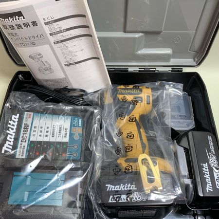  MAKITA マキタ 18v インパクトドライバー　LXT20周年限定カラー　充電器・充電池2個・ケース付 TD173DGXPY プレミアムイエロー