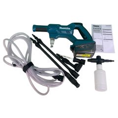  MAKITA マキタ 充電式洗浄機 ペットボトルアダプタ ノズル付 MHW180D ブルー Aランク