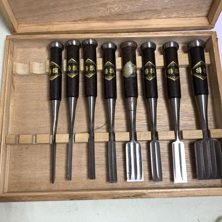  市定 大工道具 ノミ 市定  8本セット　2本欠品　一部サビあり