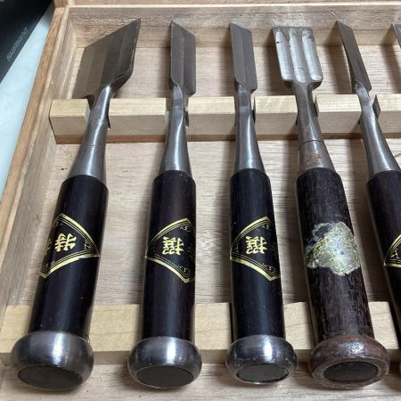  市定 大工道具 ノミ 市定  8本セット　2本欠品　一部サビあり