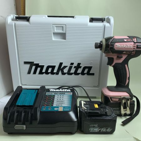  MAKITA マキタ インパクトドライバ 充電器・充電池2個・ケース付 コードレス式 TD138Ｄ ピンク