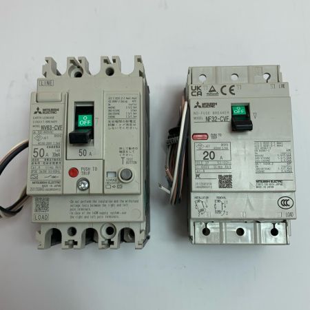   ブレーカーまとめ 三菱 NF32-CVF 20A  NV63-CVF 50A