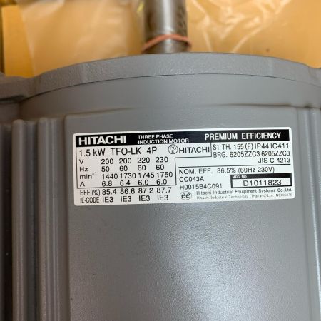  HITACHI 日立 モーター TFO-LK4P グレー