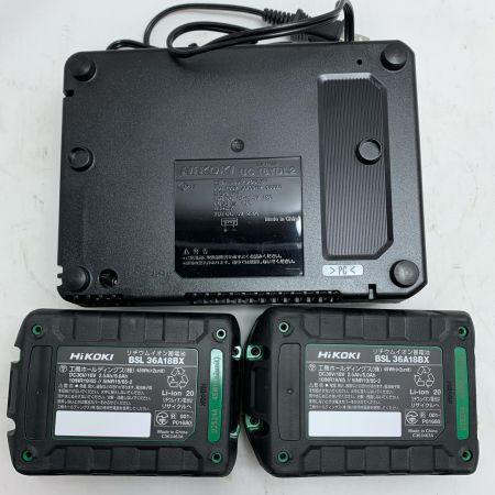  HiKOKI ハイコーキ インパクトレンチ 未使用品(S) 充電器・充電池2個・ケース付 コードレス式 36V  WR36DH グリーン